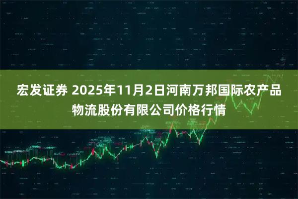 宏发证券 2025年11月2日河南万邦国际农产品物流股份有限公司价格行情